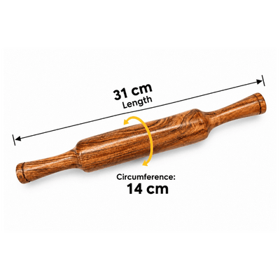 Rolling Pin Wooden - 31cm length-Global Food Hub
