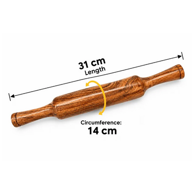 Rolling Pin Wooden - 31cm length-Global Food Hub