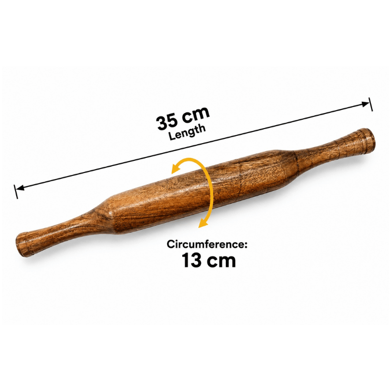 Rolling Pin Wooden - 35cm length-Global Food Hub