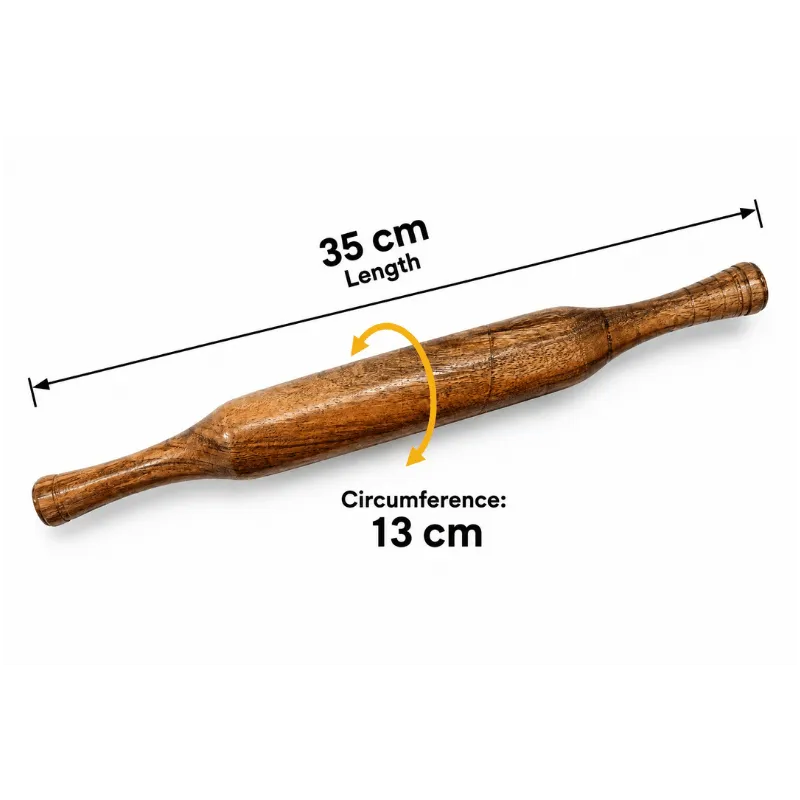 Rolling Pin Wooden - 35cm length-Global Food Hub