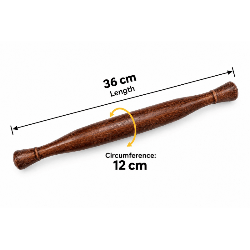 Rolling Pin Wooden - 36cm length-Global Food Hub