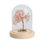 Rose Quartz "Love" Gemstone Tree with Mixed Tumbled Stones in Glass with Light-Global Food Hub