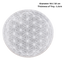 Round Selenite Crystal Plate with Flower of Life Engraving-Global Food Hub