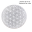 Round Selenite Crystal Plate with Flower of Life Engraving-Global Food Hub