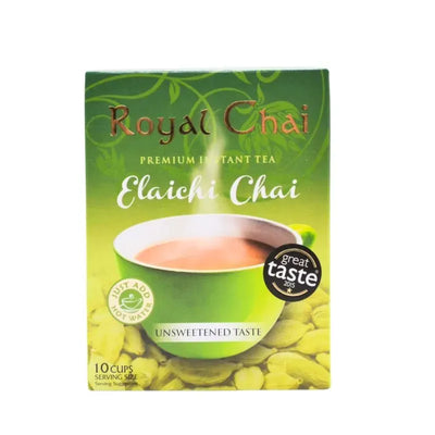 Royal Chai Elaichi (Cardamom) Premium Instant Indian Tea - Unsweetend - 180g-Global Food Hub