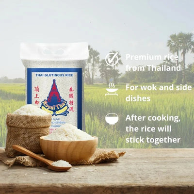 Royal Thai Glutinous Sticky Rice - 4.5Kgs-Global Food Hub