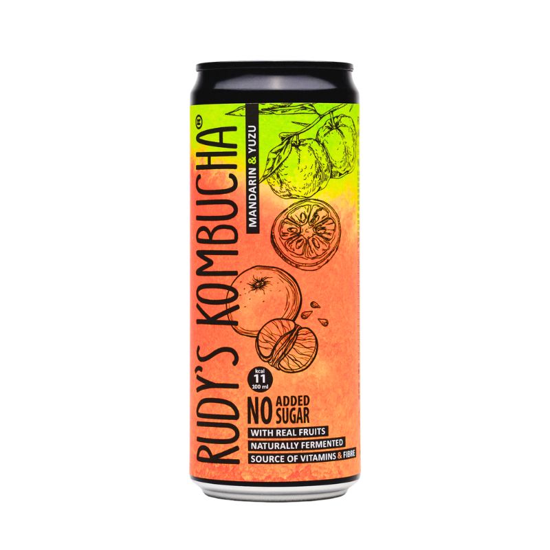 Rudy’s Kombucha Mandarin & Yuzu- 330ml-Global Food Hub