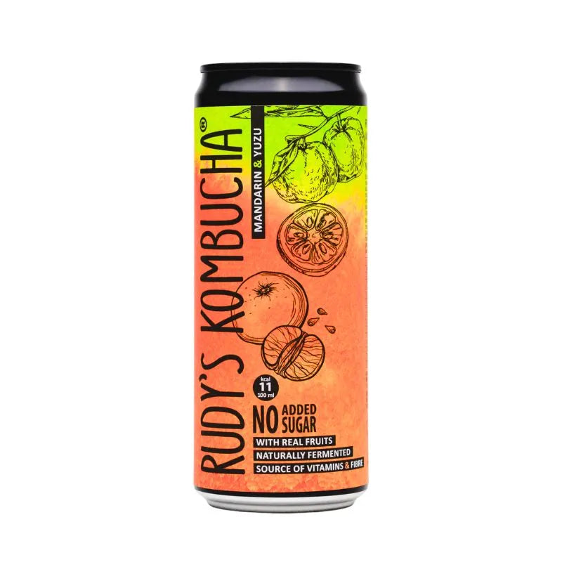 Rudy’s Kombucha Mandarin & Yuzu- 330ml-Global Food Hub