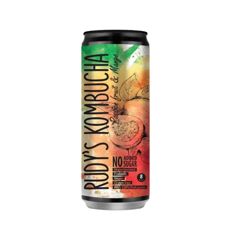 Rudy’s Kombucha Passion Fruit & Mango- 330ml-Global Food Hub