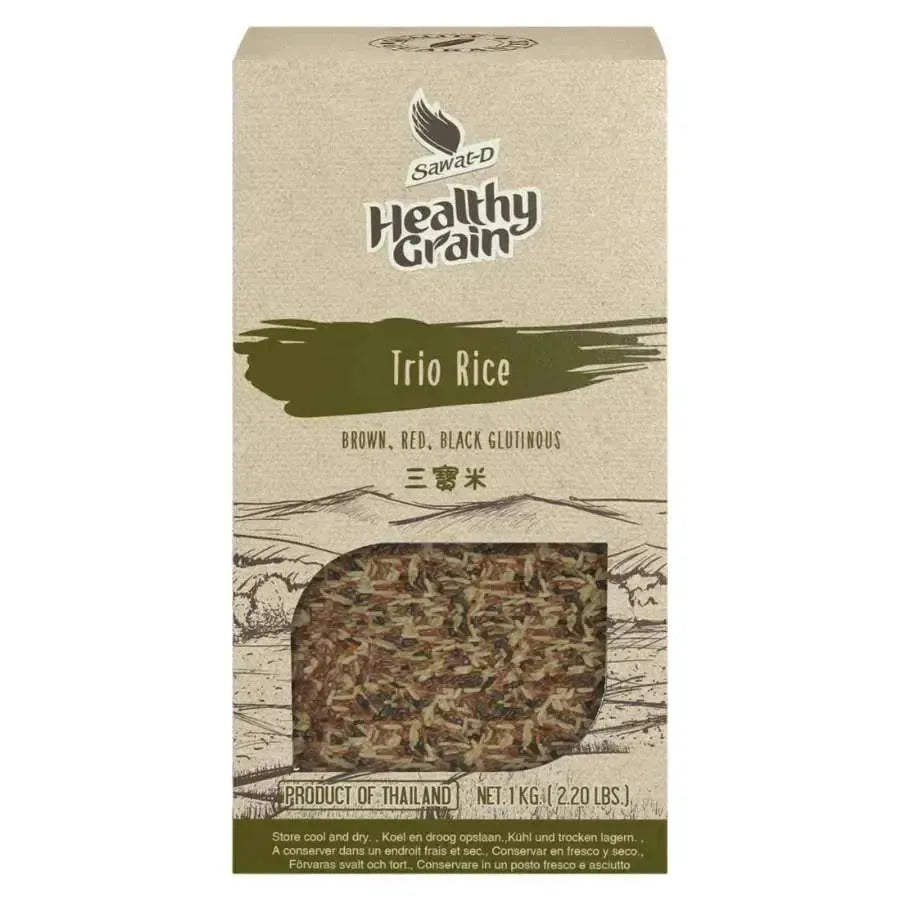 Sawat -D TRIO Rice Brown & Red & Black - 1Kg-Global Food Hub