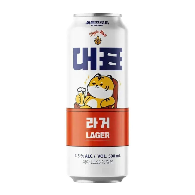 SEVENBRAU Daepyo Lager Beer CAN ALC-4.5% - CAN - 500ml-Global Food Hub