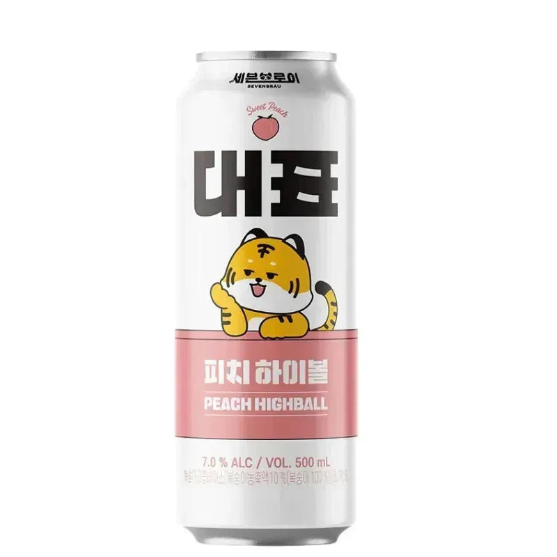 SEVENBRAU Daepyo Peach Highball Beer CAN ALC- 7.0% - CAN - 500ml-Global Food Hub