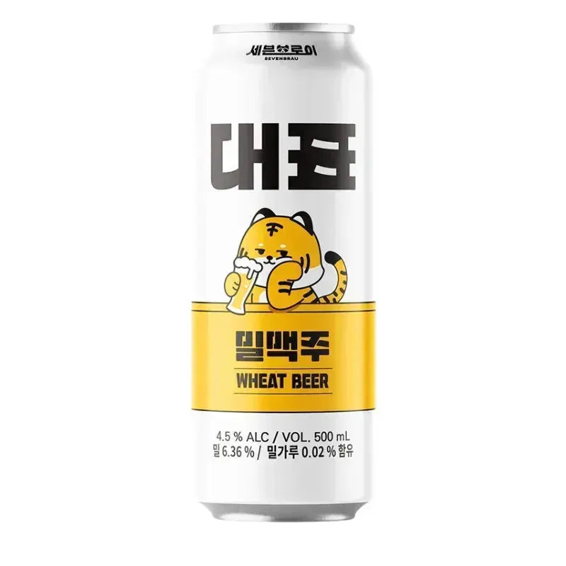 SEVENBRAU Daepyo Wheat Beer CAN ALC-4.5% - CAN - 500ml-Global Food Hub