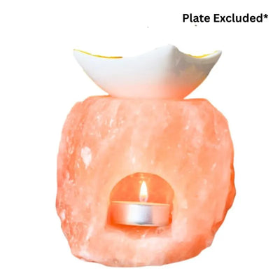 Salt Stone Tea Light Holder Orange Aroma Diffuser 10 x 9 x 9 cm-Global Food Hub