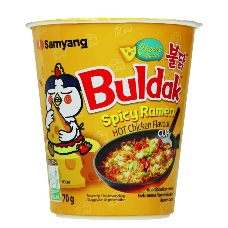 Samyang Buldak CUP Noodles Hot Chicken Spicy Ramen Cheese - 70g-Global Food Hub