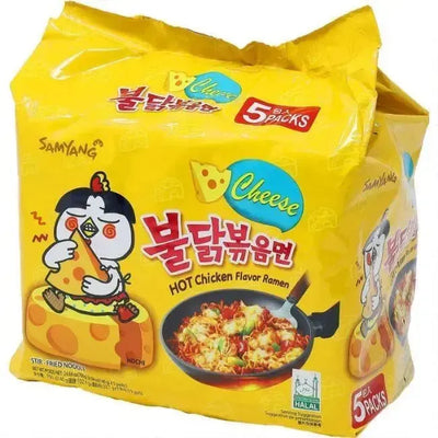 Samyang Buldak Hot Chicken Ramen Cheese - 5 x 140g-Global Food Hub