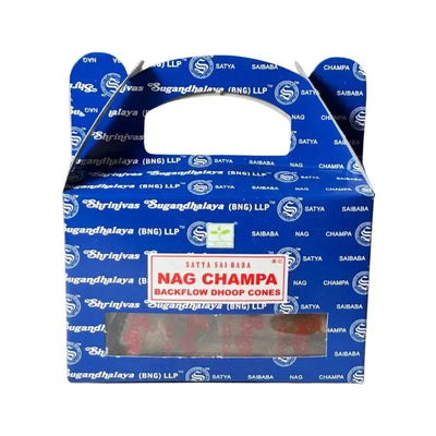 Satya Nag Champa Dhoop Cone - Back Flow- 24 Cones-Global Food Hub