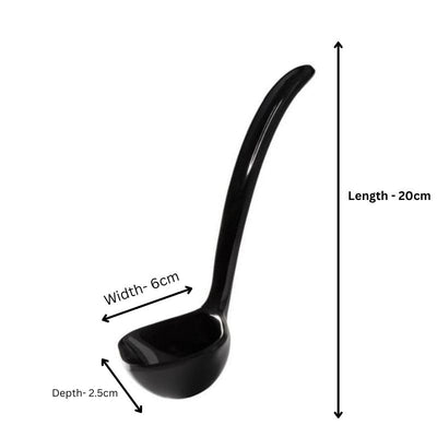 Sauce Serving Spoon Black, plastic-Global Food Hub