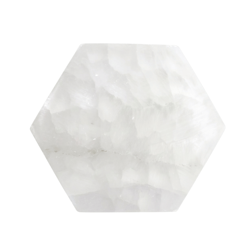 Selenite Hexagon Charging Plate-Global Food Hub
