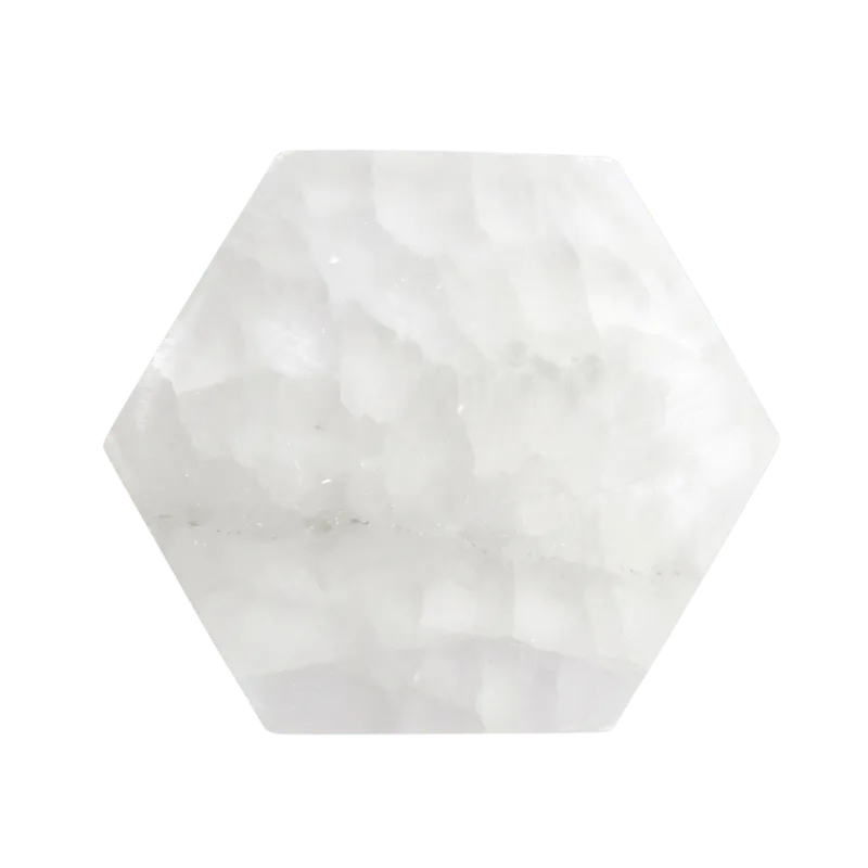 Selenite Hexagon Charging Plate-Global Food Hub