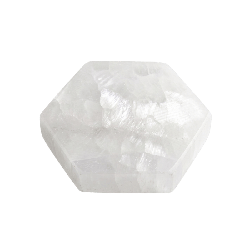 Selenite Hexagon Charging Plate-Global Food Hub