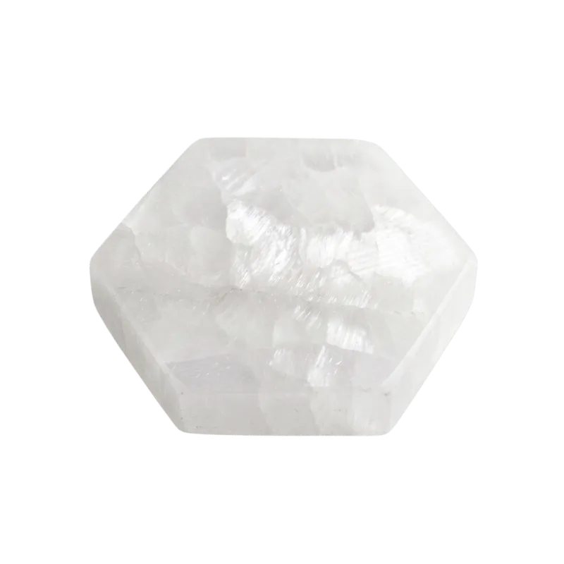 Selenite Hexagon Charging Plate-Global Food Hub