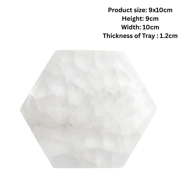 Selenite Hexagon Charging Plate-Global Food Hub