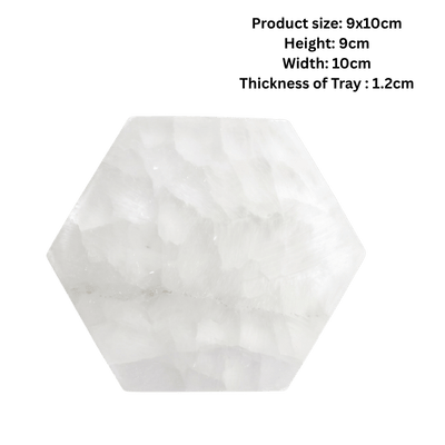 Selenite Hexagon Charging Plate-Global Food Hub