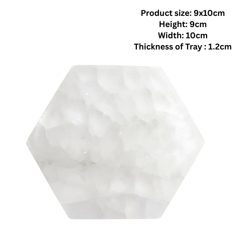 Selenite Hexagon Charging Plate-Global Food Hub