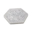 Selenite Hexagon Energy Coaster with Engraved Crystals & Floral Design-Global Food Hub