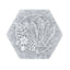Selenite Hexagon Energy Coaster with Engraved Crystals & Floral Design-Global Food Hub