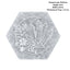 Selenite Hexagon Energy Coaster with Engraved Crystals & Floral Design-Global Food Hub
