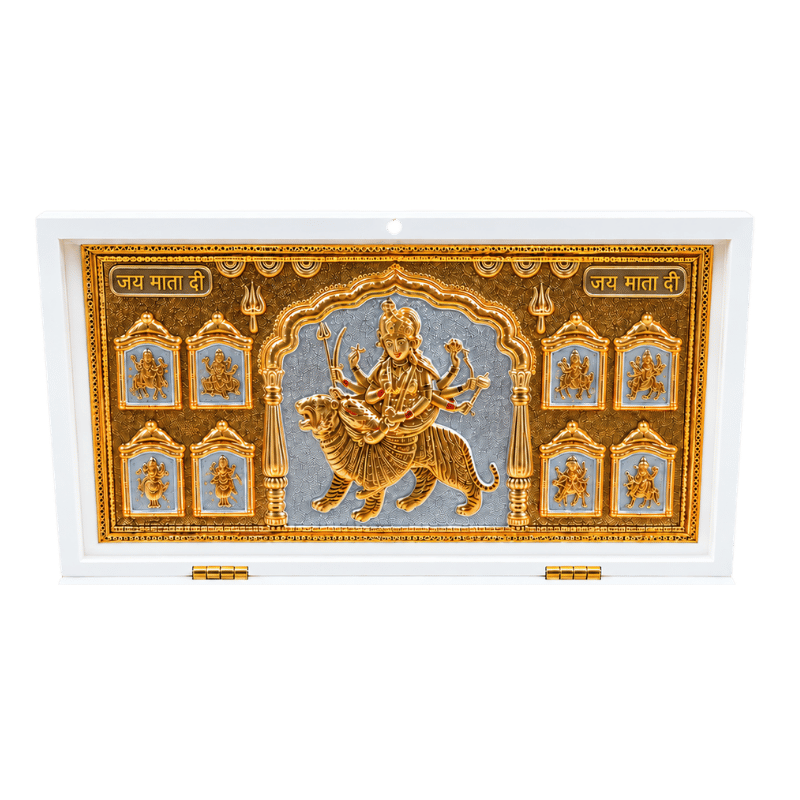 Sherawali Mata Photo Frame With Charan Paduka Gift Set - A-Global Food Hub