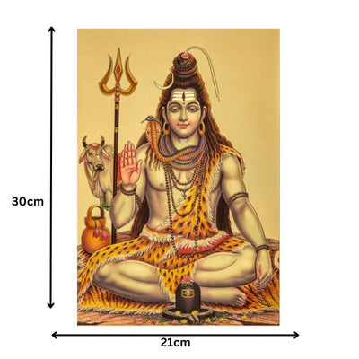 Shiva Gold Foil Poster - 21cm x 30cm-Global Food Hub