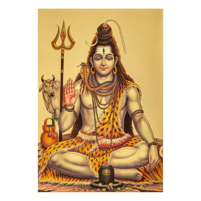 Shiva Gold Foil Poster - 21cm x 30cm-Global Food Hub