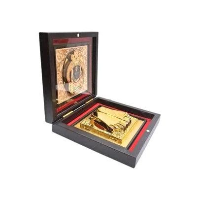 Shree Ram Ayodhya lalla Murthi Gold Plated Charan Box-Global Food Hub