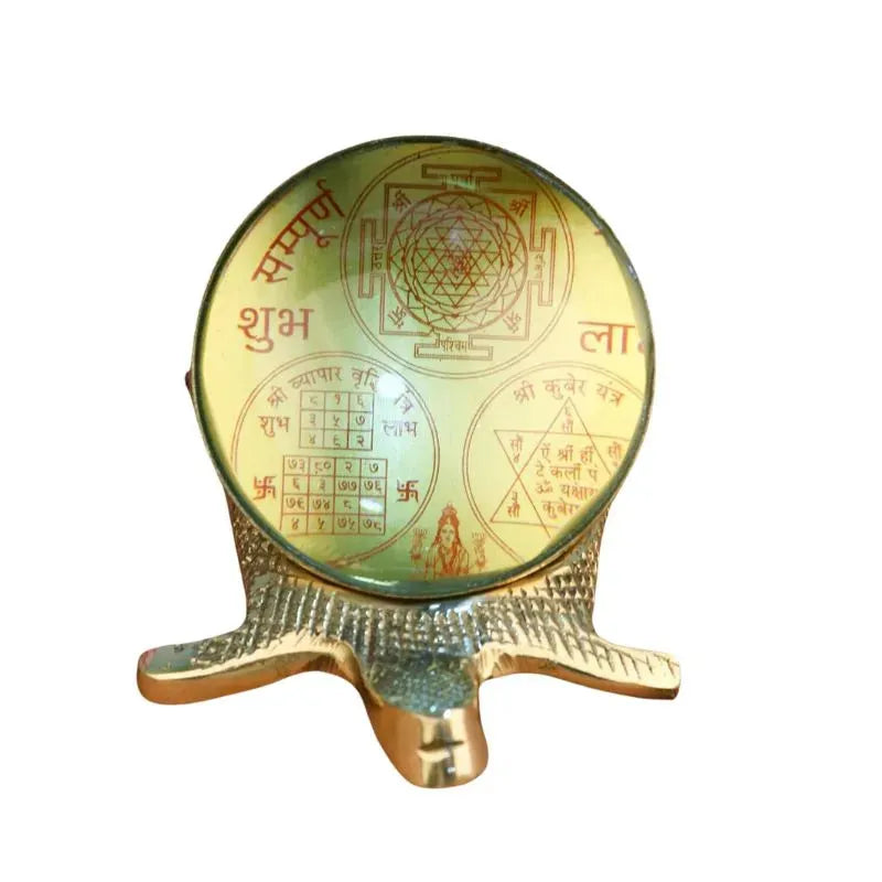 Shree Yantra Crystal Ball On Turtle-Global Food Hub