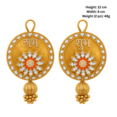 Shubh- Labh Door hanging- Orange-Global Food Hub