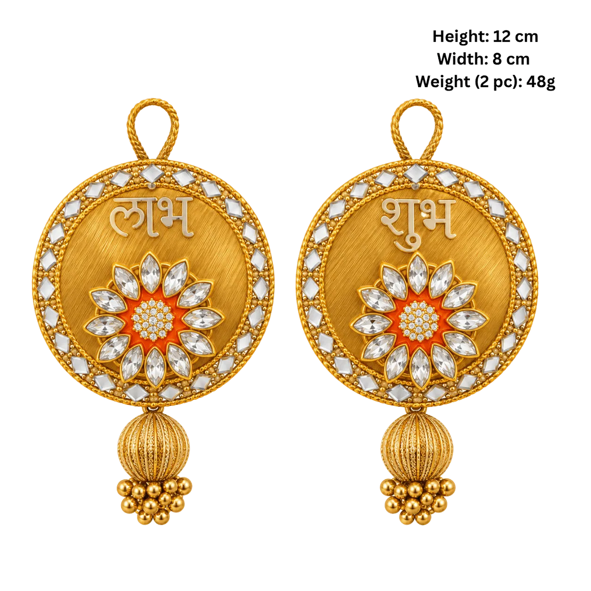 Shubh- Labh Door hanging- Orange-Global Food Hub