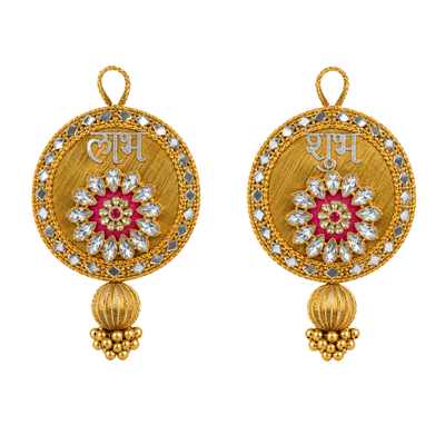 Shubh- Labh Door hanging- Pink-Global Food Hub