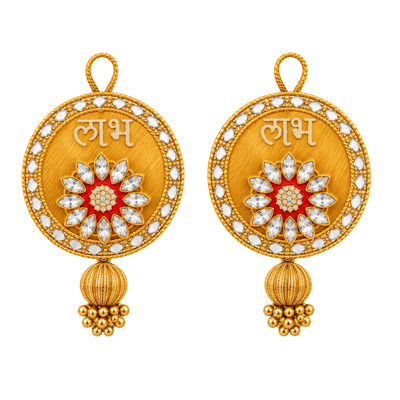 Shubh- Labh Door hanging- Red-Global Food Hub