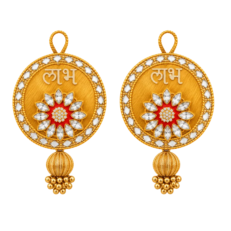 Shubh- Labh Door hanging- Red-Global Food Hub