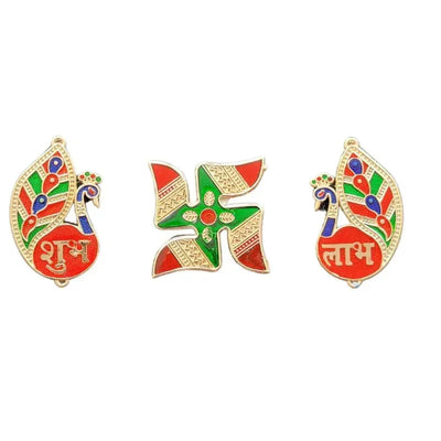 Shubh Labh Peacock Stickers-Global Food Hub