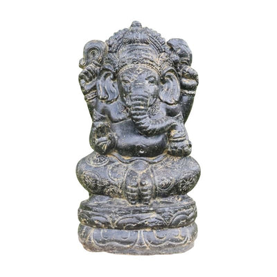 Sitting Ganesha Stone Statue-Global Food Hub