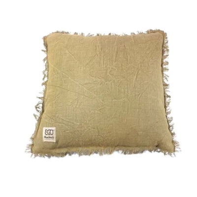 Sizo Handmade Cushion Cotton Light Brown 45 x 45cm-Global Food Hub