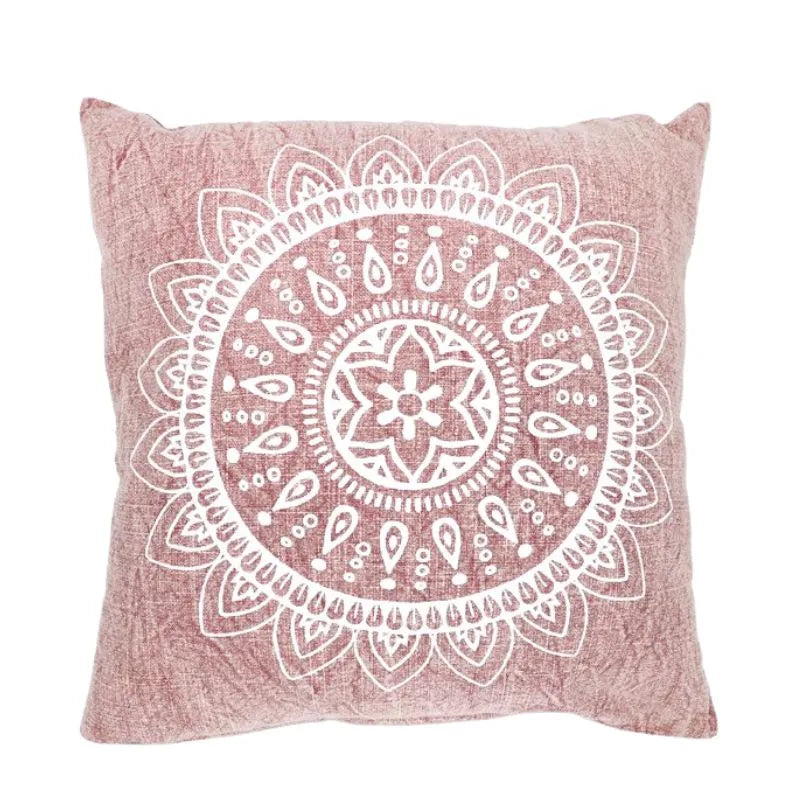 Sizo Handmade Cushion Cotton Mandala Pink 45 x 45cm-Global Food Hub