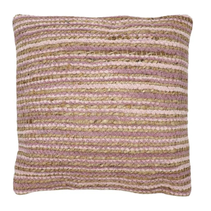 Sizo Handmade Cushion Jute Cotton Pink 45X45cm-Global Food Hub