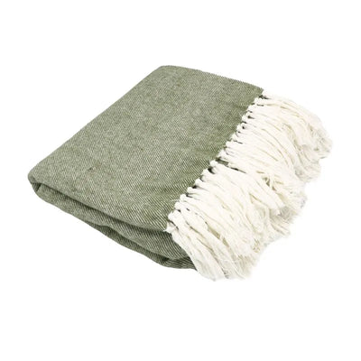 Sizo Handmade Plaid Olive & White 130x170-Global Food Hub