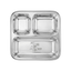 Stainless Steel Plate / Thali 21X21 cm-Global Food Hub