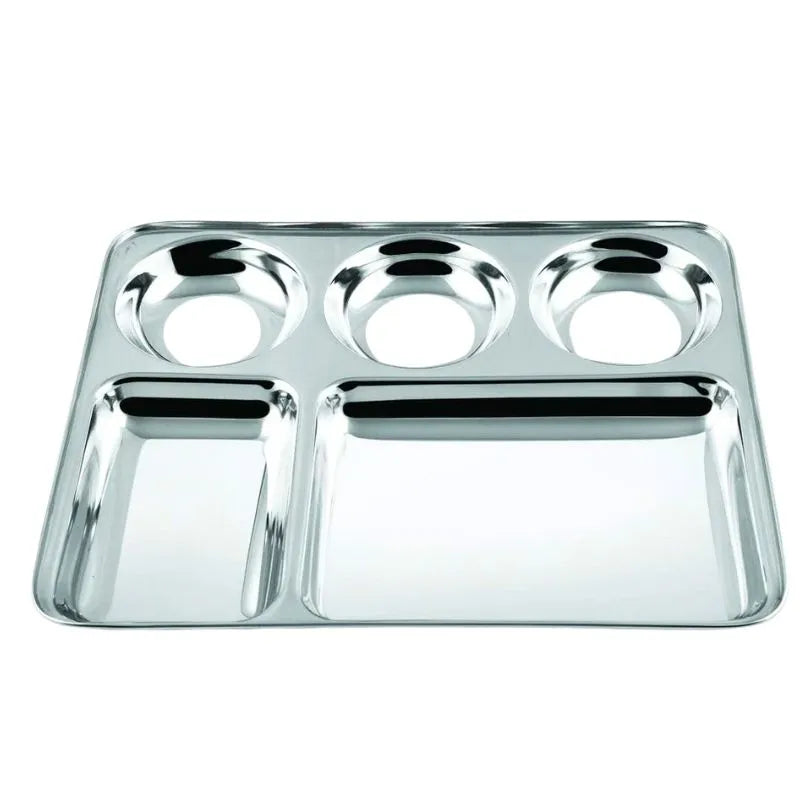 Stainless Steel Premium Thali 34X27cm-Global Food Hub